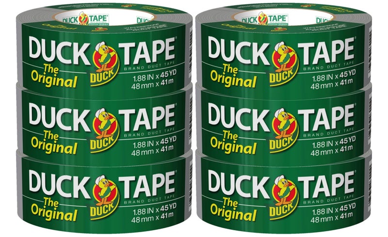 Duck The Original Duck Tape Brand Duct Tape 6-pack 1.88 Inch x 45 Yard, 270 Total Yards, Silver (1153759) - Image 1